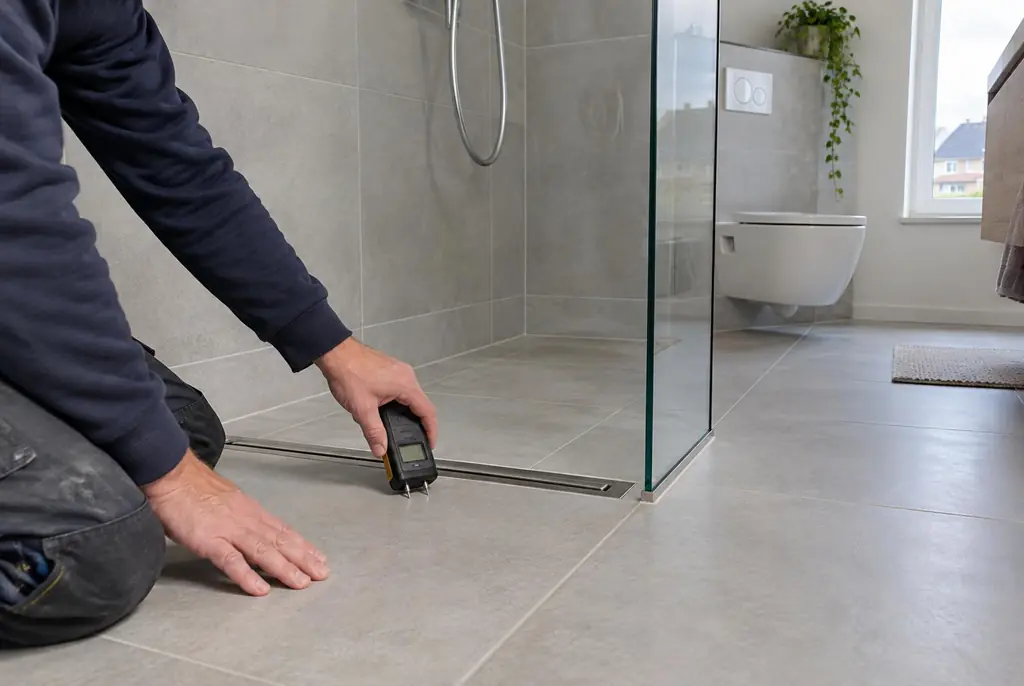 Lekdetectie Schiphol – badkamer in een nieuwbouwwoning